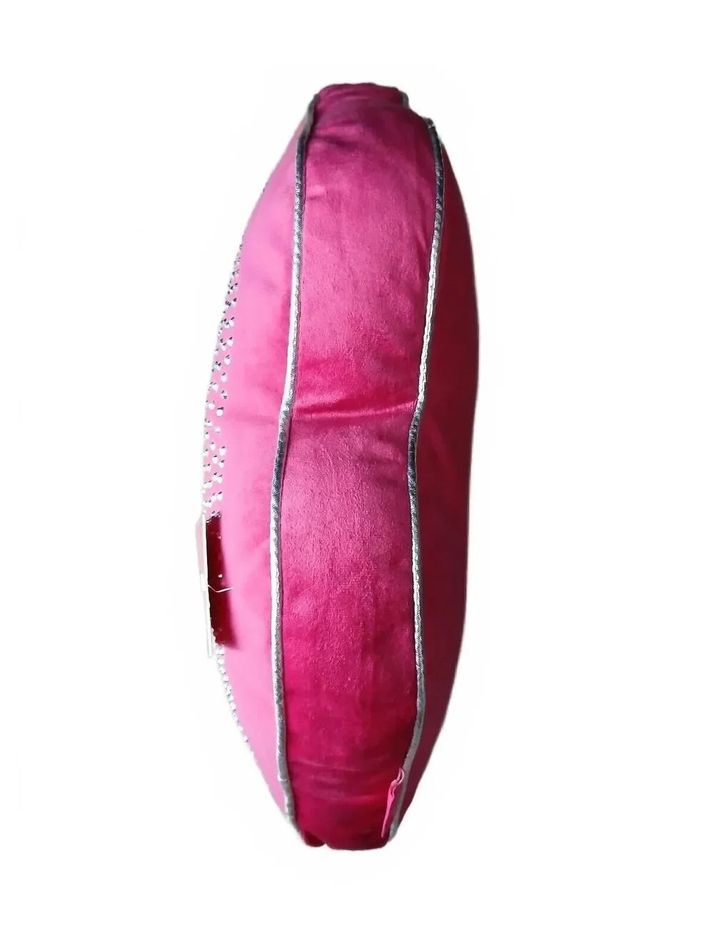 Juicy Couture Rhinestone Lips Throw Pillow Pink Velvet Plush 18x12 NWT